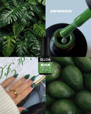 ASPARAGUS 💚 Barva, která se hodí do aktuálního období 🪾🍃 #slupovacigellak #gellak #elloa #elloacz #nehty #manikura #beauty...